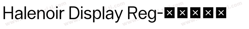 Halenoir Display Reg字体转换